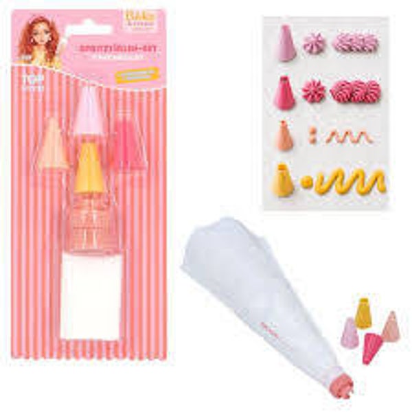TOPModel Spritztüllen Set mit Spritzbeutel - pochoir