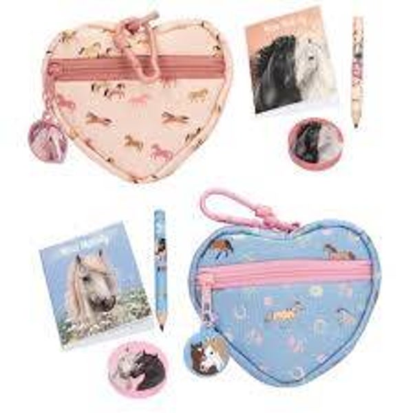 Miss Melody Herztasche mit Schreibset - STATIONARY SET - set bureau coeur