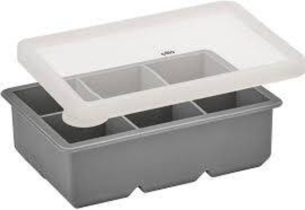 Eiswürfelformer BLOCKS 6/15er, cool grey CILIO, moule glaçons - ice cube maker Silikon