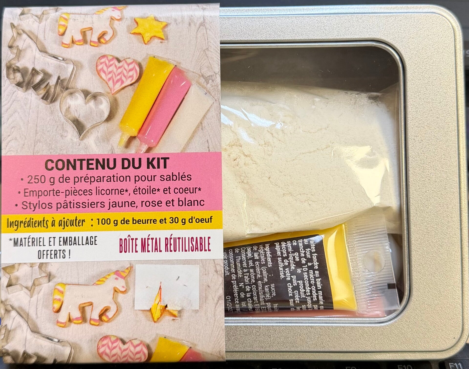 Kit biscuits Licorne Unicorn Einhorn Kekse Dinosaurier