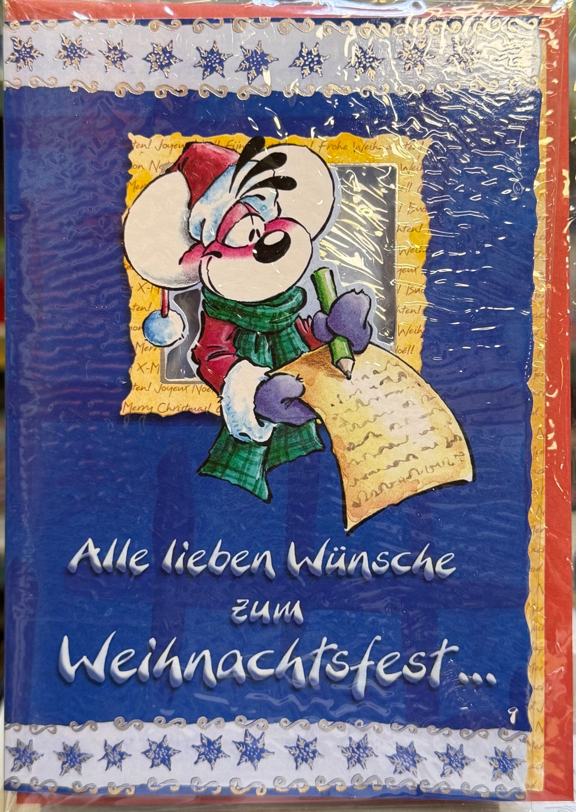 Diddl Klappkarte Weihnachten / Neujahr DE - carte de voeux Noël DE - wish card