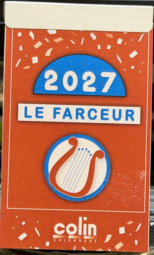Bloc calendrier 2027 Farceur - français - Abreisskalender