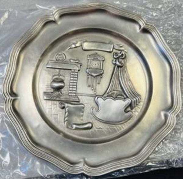 Zinn Teller Geburt - étain assiette naissance - birth plate - promo