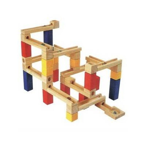 GOKI - Toboggan en bois avec billes  - Kugelbahn Holz