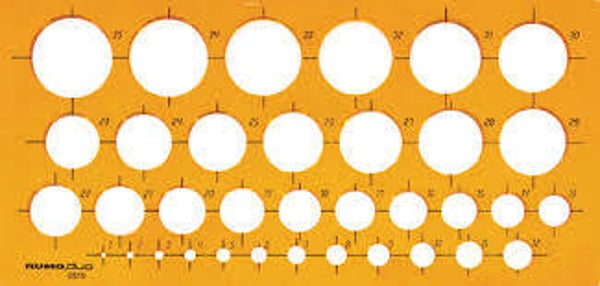 RUMOLD Kreisschablone - Gabarit circulaire - circle template