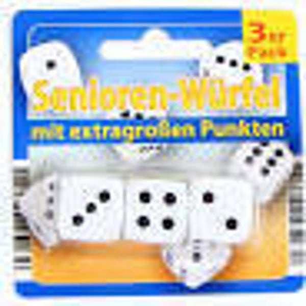 Würfel 3er Acryl f.Senioren - DES - DICES