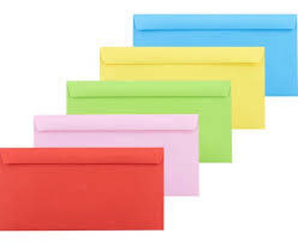 Color Umschlag 20 Stück farblich sortiert - enveloppes couleurs