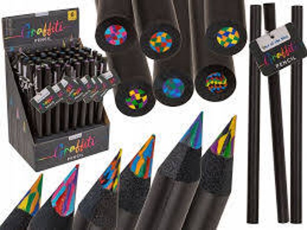 Bleistift Graffiti, Regenbogenstift - crayon couleurs - pen rainbow colors