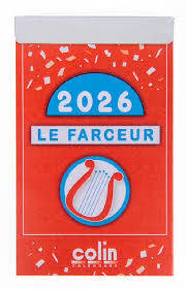 Bloc calendrier 2026 Farceur - français - Abreisskalender