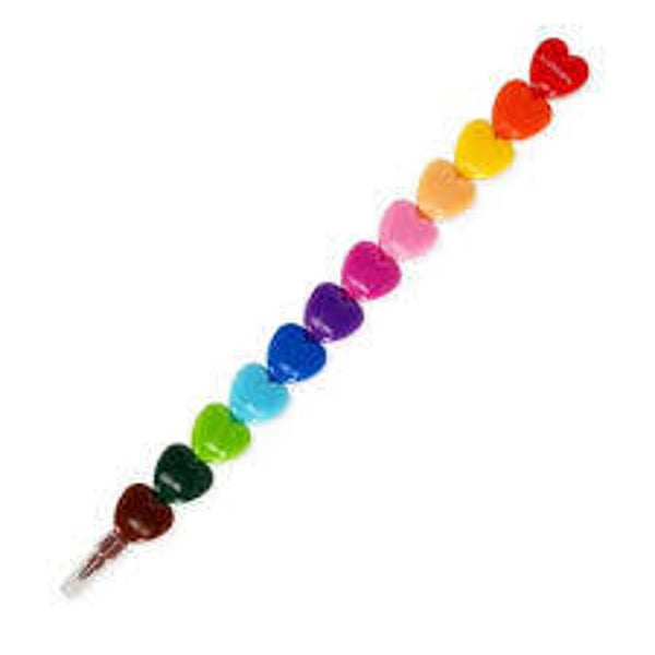 LEGAMI - 12 stapelbare Buntstifte Herz - crayons couleurs coeur - heart