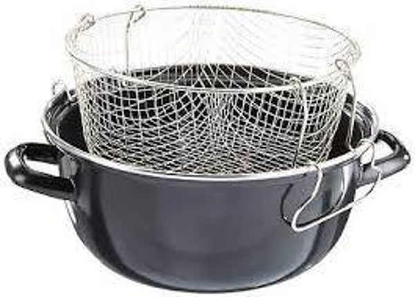 Pommes Frites Topf emailliert - marmite / cocotte frites émaillée