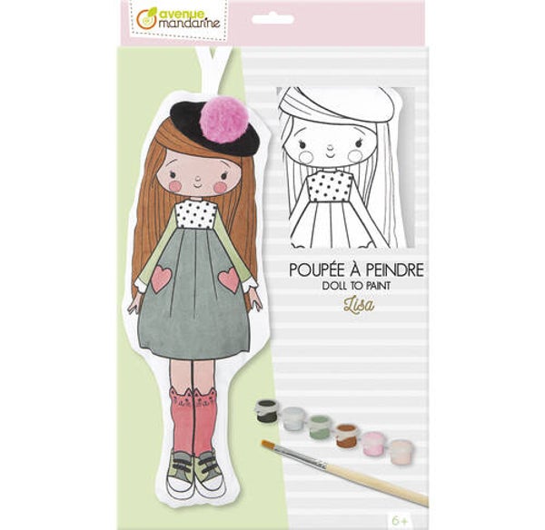 Puppe zum Bemalen - poupée à colorier - Mandarine