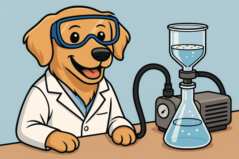 Why Vacuum Filter Flasks Make Better Cold Traps than Aspirators Argon the Science Dog