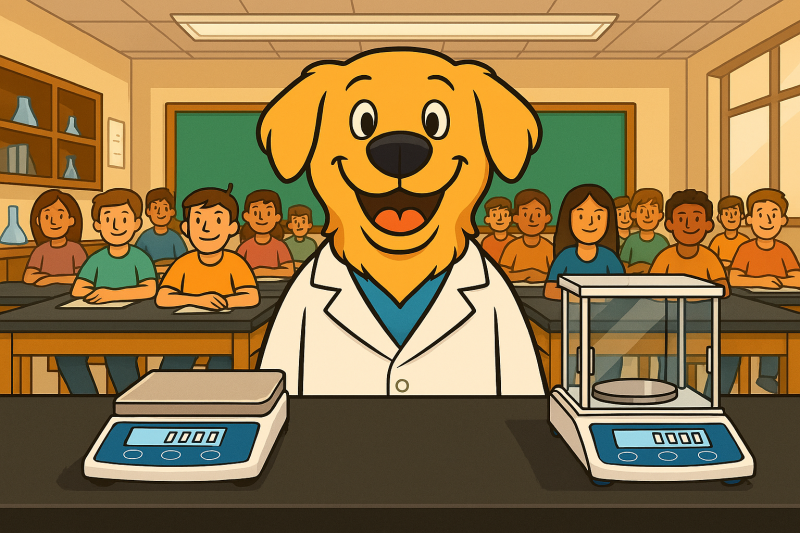 Argon The Science Dog explains Digital Scales vs. Digital Analytical Balances