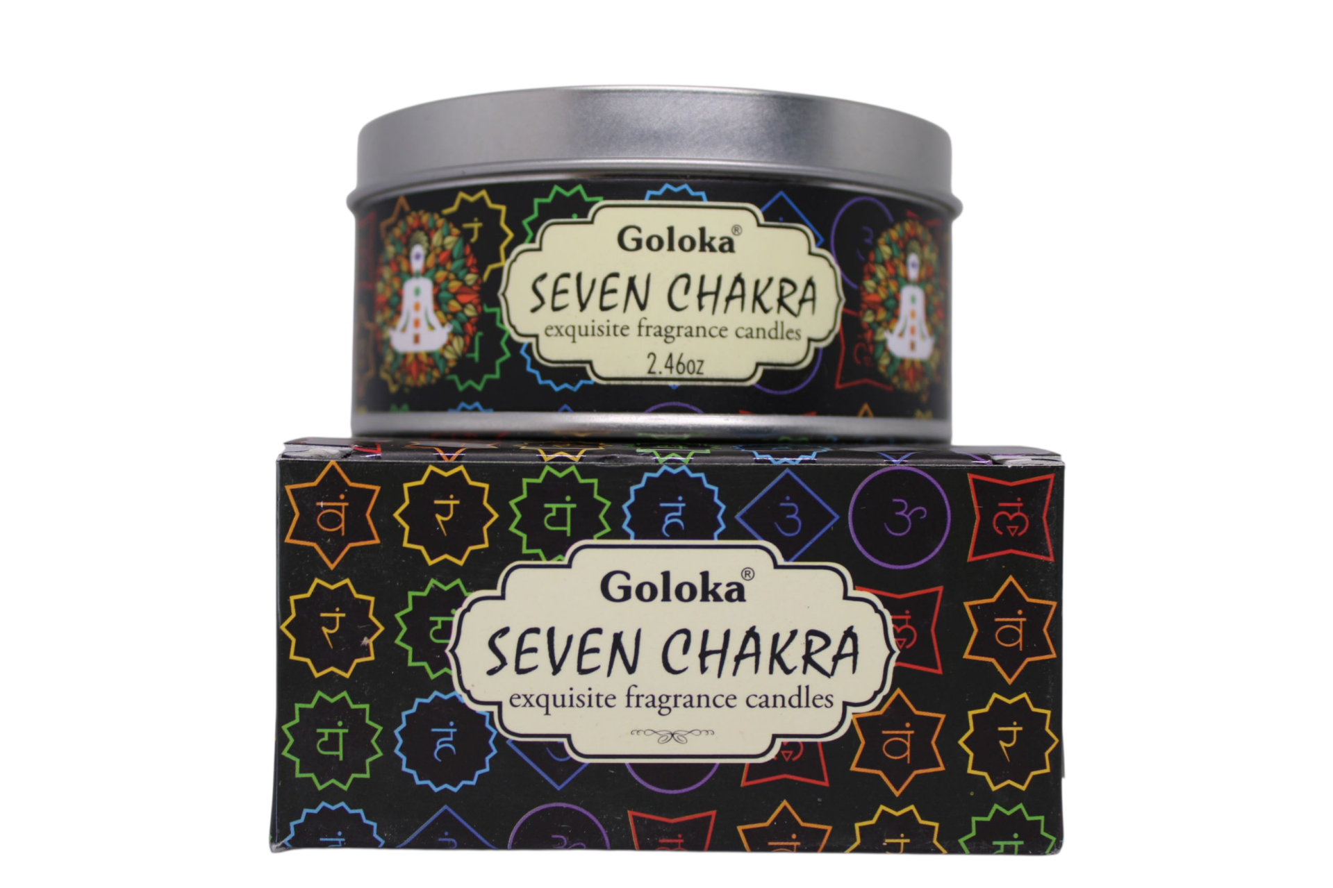 Bougie Parfumée Goloka Seven Chakra – Cire de Soja Naturelle