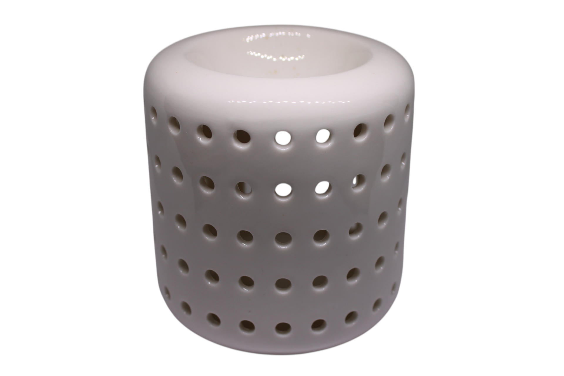 Brûleur d’huiles essentielles en céramique blanche