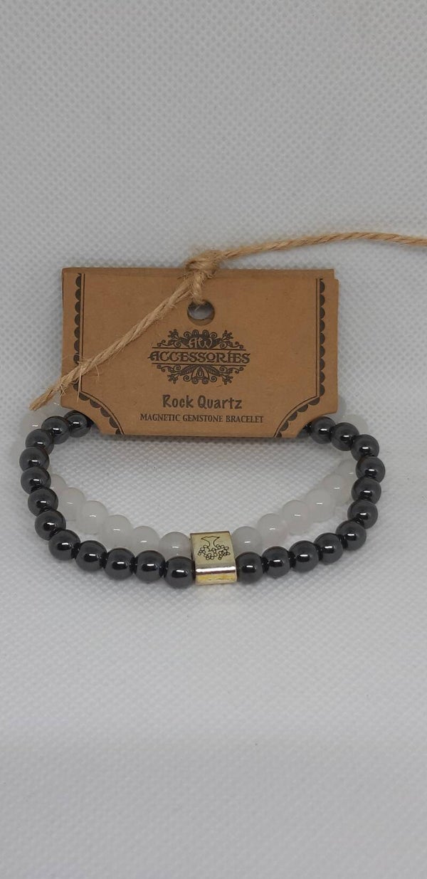 Bracelet Magnétique Gemme-Quartz Roche