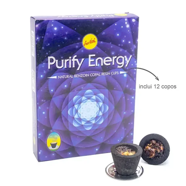 Purify Energy – Encens naturel en coupelles de résine Benzoin & Copal | Purification énergétique artisanale | Aree Vani