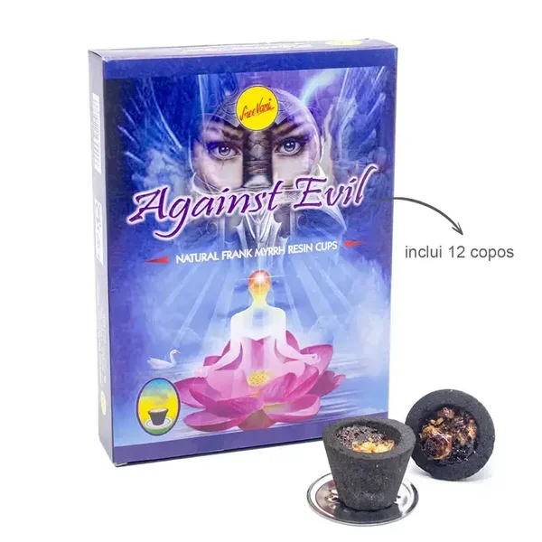 Encens Résine Naturelle Frank Myrrh – Against Evil – Protection & Purification Spirituelle | 12 Coupelles Vee Vonic