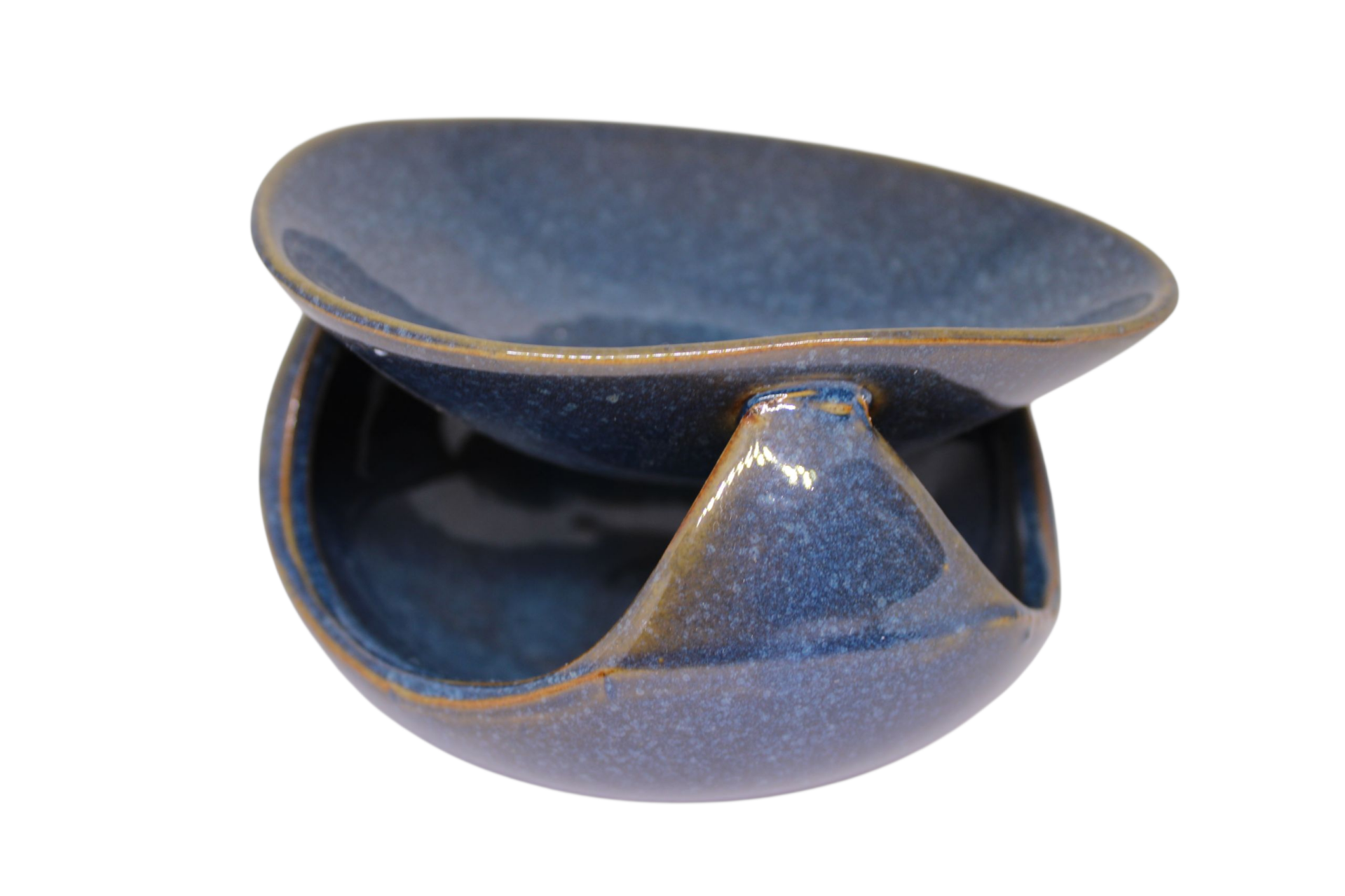 Brûleur d’Huiles Essentielles – Design Abstrait Bleu