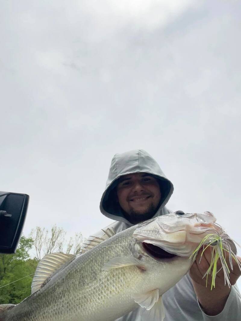 BWCJ angler Austin Swindle showing off a nice bass.