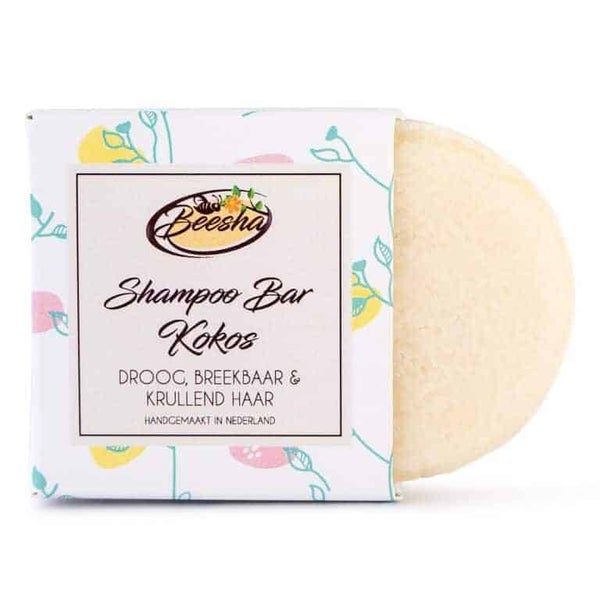 Beesha Shampoo Bar Kokos - Droog, Beschadigd en Krullend Haar