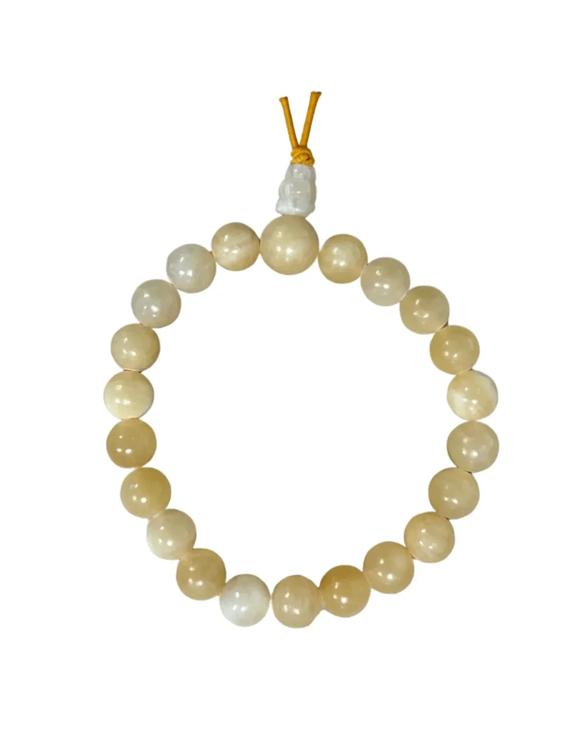 Gele Calciet Powerbead Armband 8mm