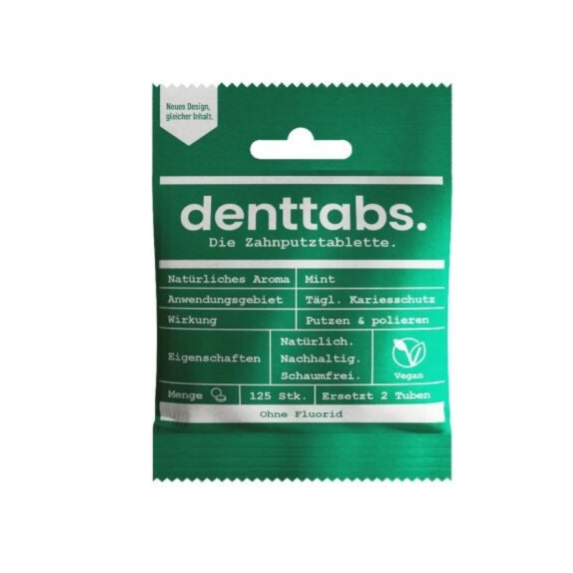 Denttabs Tandenpoets tabletten - zonder fluor