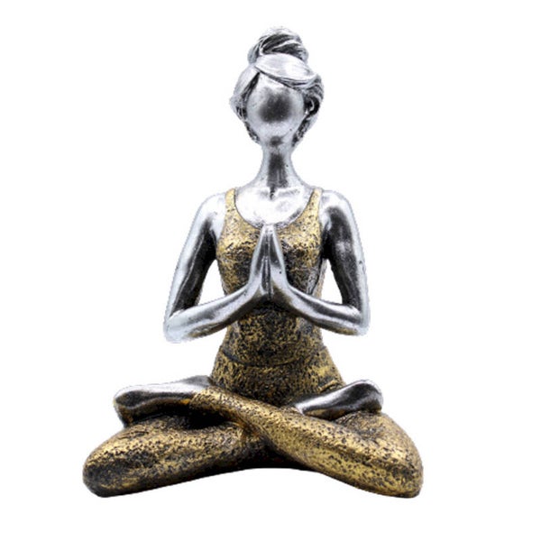 Yoga Vrouw Goud 24 cm