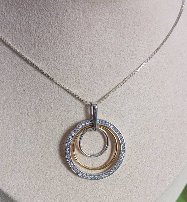 Smycke set silver med stenar