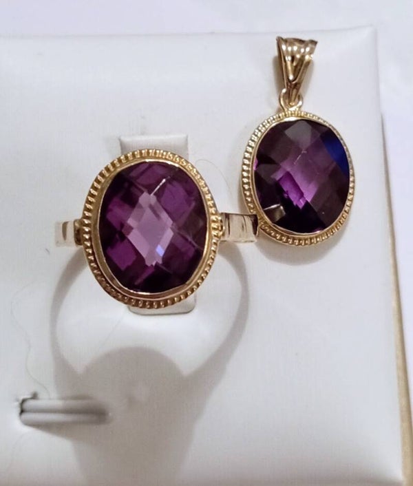 Set i 14k guld med ametist