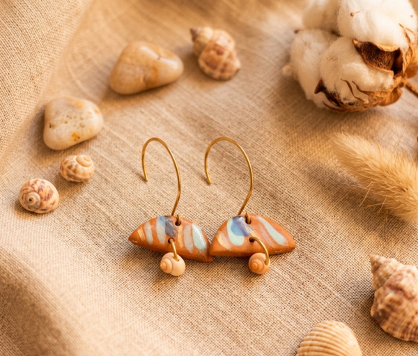 Boucles d'oreille demi-cercle