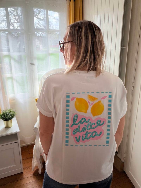 T.shirt la dolce vita citron