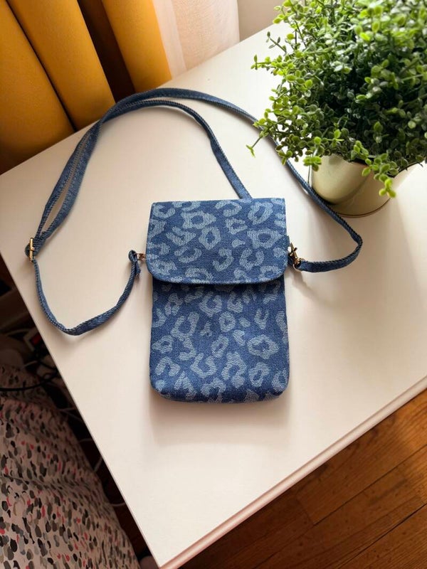 Sac téléphone Léo jeans