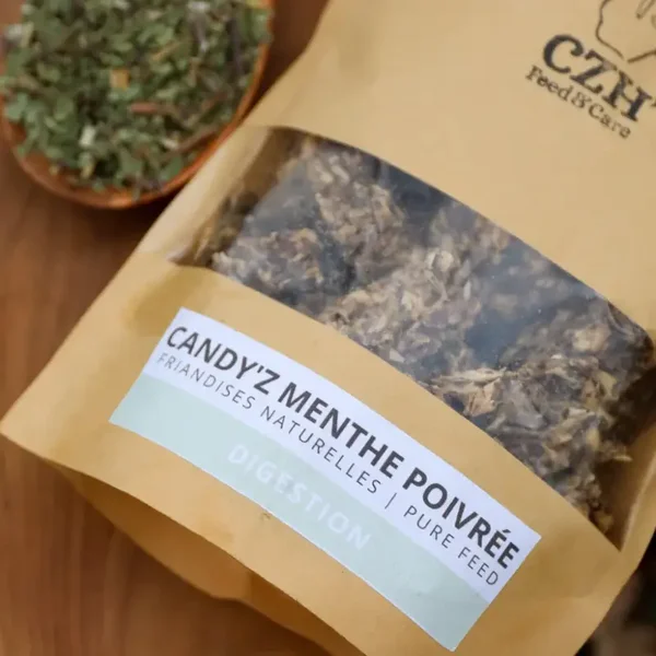Friandise cheval naturel menthe poivré 250 gr