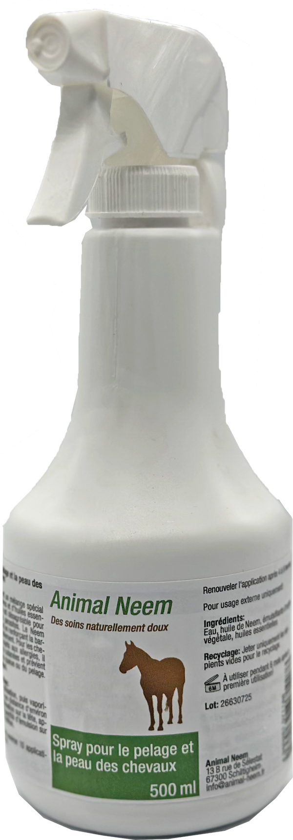 Spray Cheval 2 en 1 au Neem - soin et insectifuge 500 ml