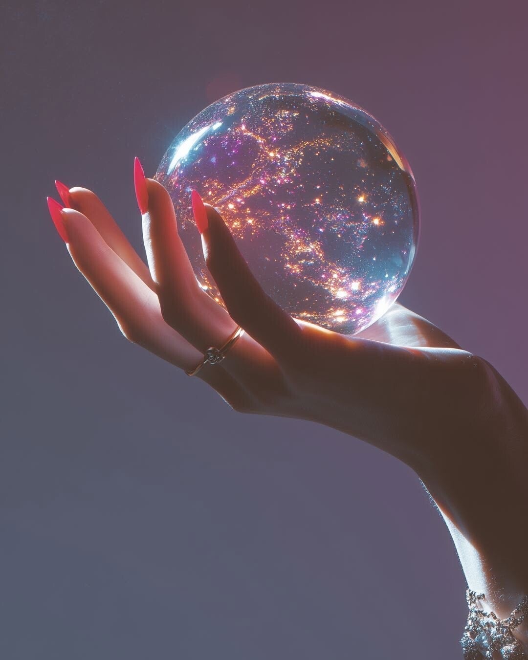Crystal ball reading.