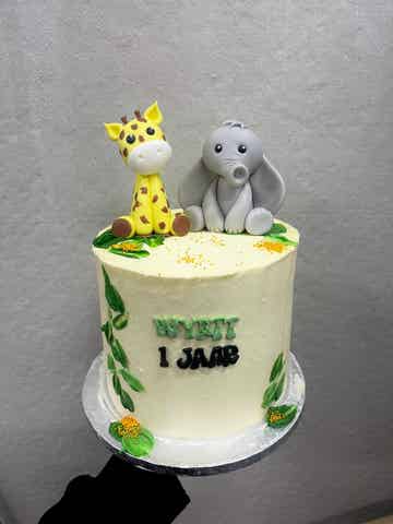 Giraf & olifant taart