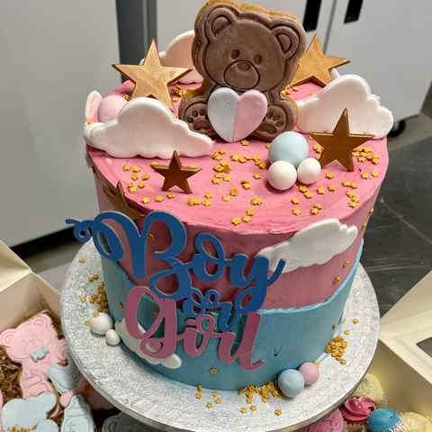 Gender reveal cake
