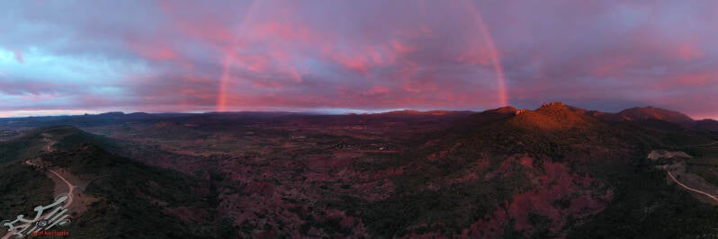 Double arc en ciel sur le Canyon du Diable
