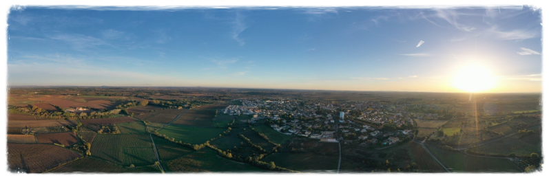 Panorama aérien de Servian