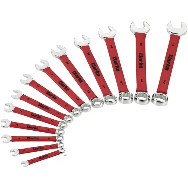 Clarke  14 Piece 6 - 32mm Cushion Grip Combination Spanner Set