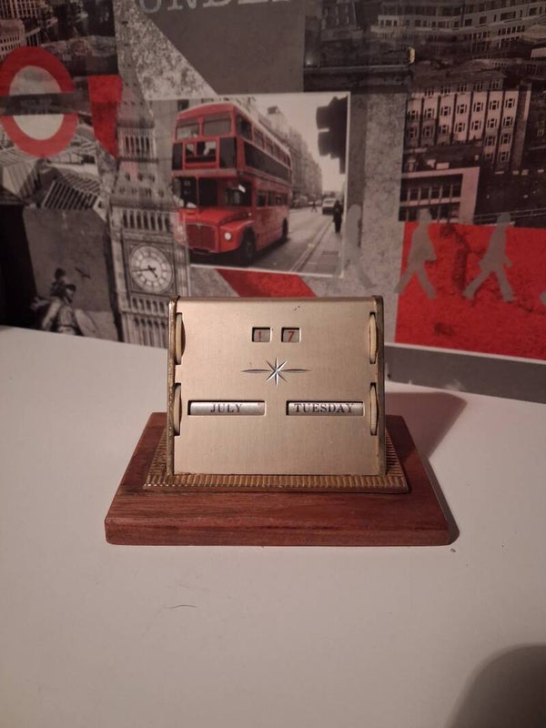 Vintage Perpetual Calendar Desk Calendar Mid Century 1960s