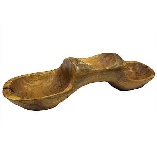 Teak Root 3 Bowl Pyramid aprox 40cm