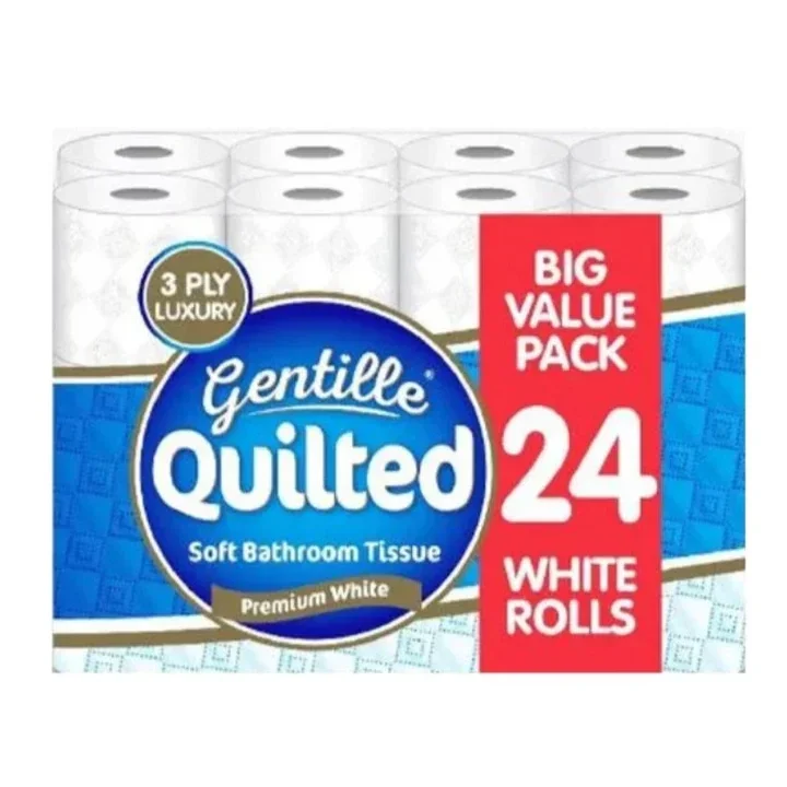 Gentille Quilted Toilet Roll 3ply 24 Pack