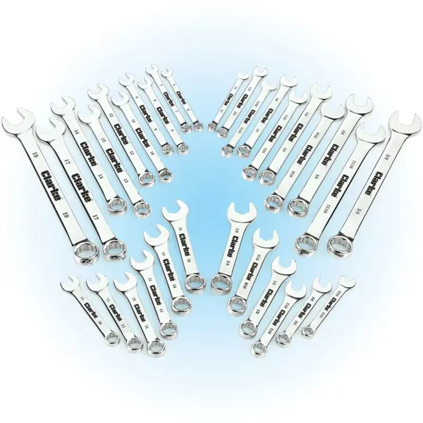 Clarke  32 Piece Metric & Imperial Combination/Stubby Spanner Set