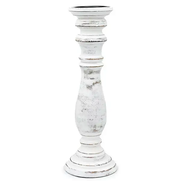 Classic Candle Stand - Whitewash - Medium