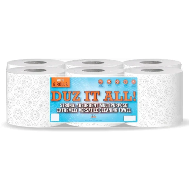 Duz It All! White Value Centrefeed Paper Tissue 6 Roll Pack