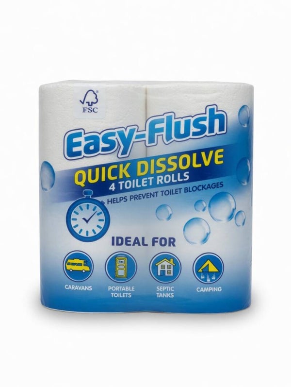 Easy-Flush Quick Dissolve Toilet Rolls
