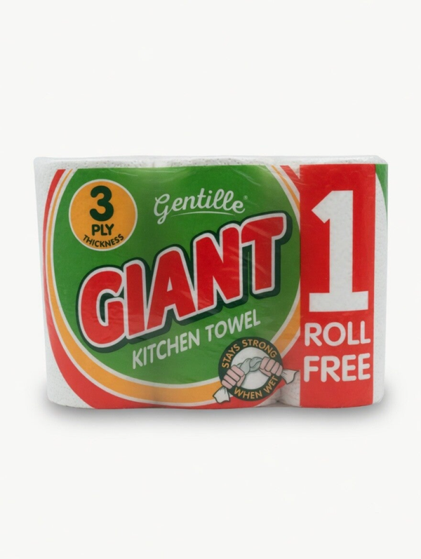 Gentille Giant 3Ply Kitchen Towel. 3 Pack